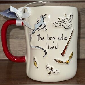 Super Cute 🥰 Rae Dunn HARRY POTTER Mug THE BOY WHO LIVED Double Sided Mug - New
